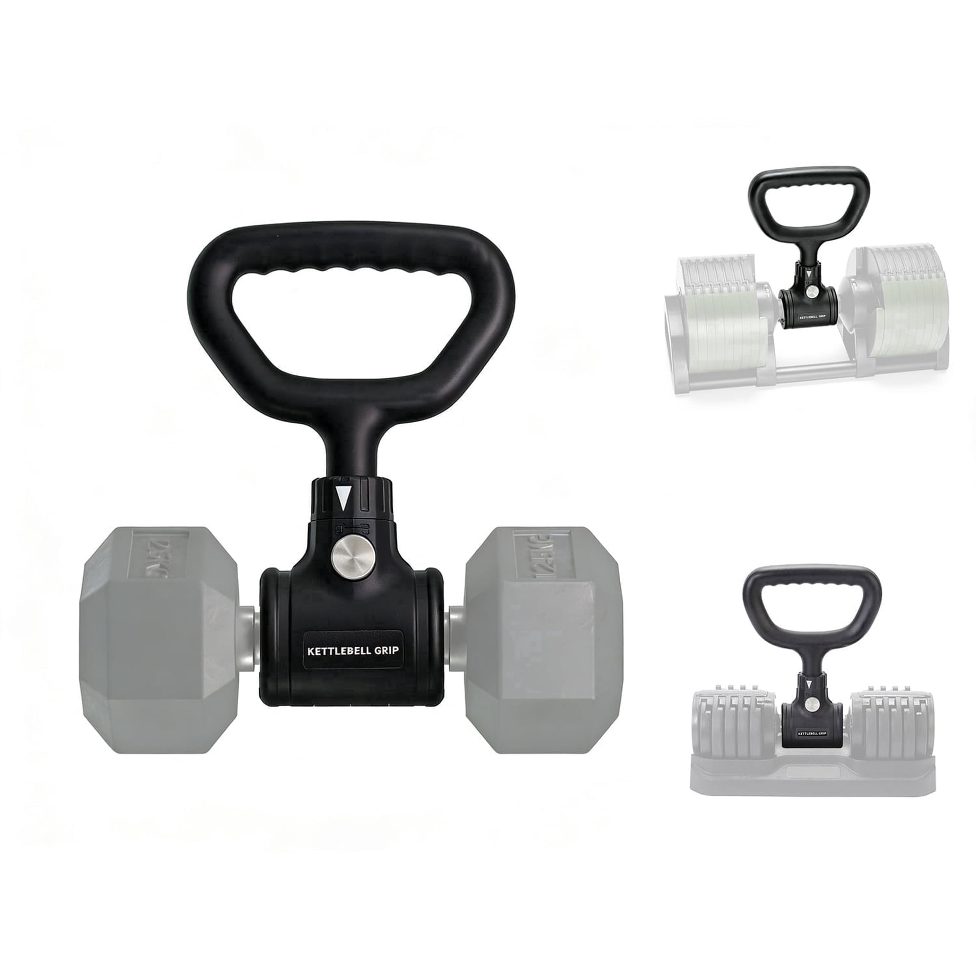 XILIHAI Dumbbell to Kettlebell Grip, 220LB Heavy Duty Converter with Dual Lock, Fits Standard & Adjustable Dumbbells for Home Gym Workouts