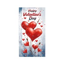 2026 Valentine's Day Door Curtain Decoration, Love Hanging Flag With Heart Patterns, Non-Woven Fabric For Home Front Door Bedroom Entrance Valentine Party Date Night Engagement