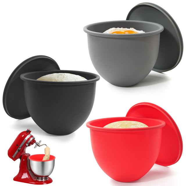 Forro de tazón de silicona LETOMS para batidoras KitchenAid de 5 QT con cabeza inclinada