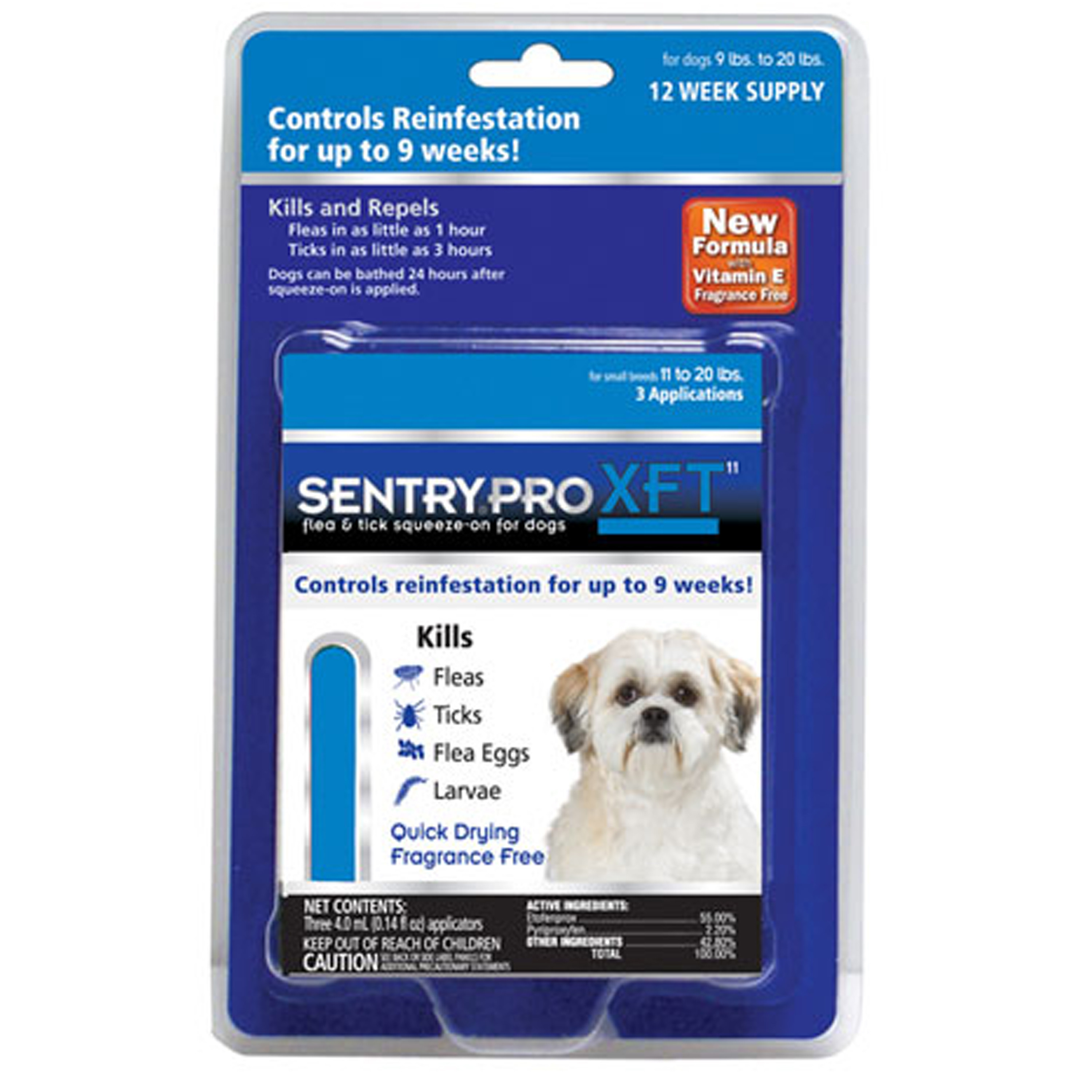 SENTRY PET CARE Fiproguard Plus for Dogs  Flea and Tick Prevention for Dogs (5-22 Pounds)  Includes Month Supply of Topical Flea Treatments (3429)