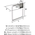 thumbnail image 3 of Amerock Appoint Polished Nickel Closed Towel Ring, BH36072PN, 3 of 5
