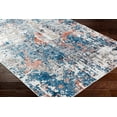 thumbnail image 3 of Hauteloom Ballyshannon Living Room, Bedroom Machine Washable Area Rug - Silver, Blue - 7'6" x 9'6", 3 of 9