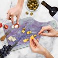 thumbnail image 4 of Flower Cutting Board, Dreamy Tree Body View Cloudy Details Love and Affection Valentines Inspired Motif, Decorative Tempered Glass Cutting and Serving Board, Wine Bottle Shape, Purple, by Ambesonne, 4 of 5