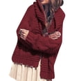 thumbnail image 2 of IMENGL Autumn winter heavy needle thickened cardigan, Red M, Size M-2XL, 2 of 4