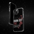 thumbnail image 6 of DistinctInk Clear Hybrid Case for Apple iPhone 15 Plus (6.7" Screen) - I Run To Burn Off The Crazy - Wireless Charging Compatible, 6 of 9