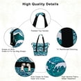 thumbnail image 4 of HAWEE Expandable Duffel Bag for Women with Trolley Sleeve and Wet Pocket Water Repellent Weekender Travel Tote Large Capacity Carry On Overnight Luggage for Gym/ Trip/ Camping/ Beach, Tide, 4 of 7