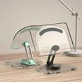 thumbnail image 4 of Papapt Adjustable Laptop Stand, Acrylic Transparent Portable Laptop Stand with 360° Rotating Base Ergonomic Foldable Book Holder for Desk (Black), 4 of 5
