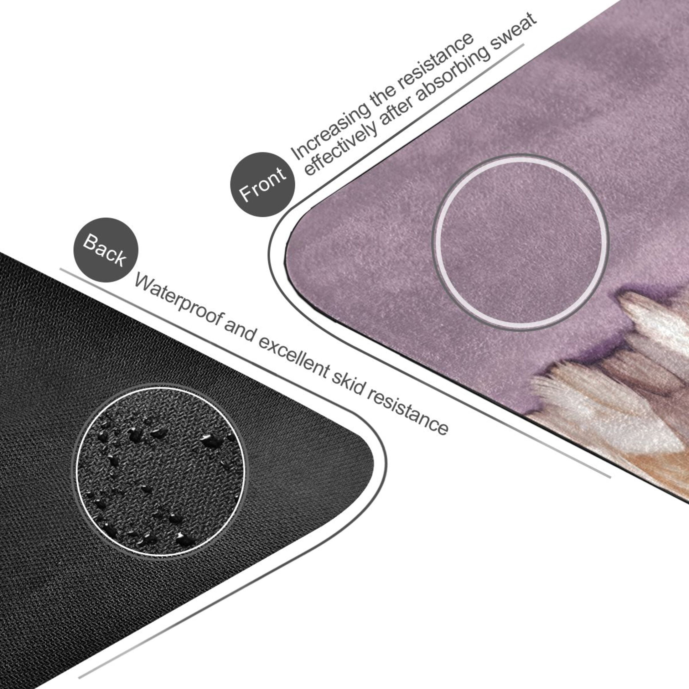 BZSMCE Yoga Mat Women Cats and Dogs Among Flowers Fitness Mat