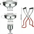 thumbnail image 2 of Canning Funnel For Wide Mouth Opening, Stainless Steel Funnel Set With Ergonomic Handles For Secure Grip, Polished Surface Resistant To Scratches, High-Quality Stainless Steel For, 2 of 5