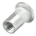 thumbnail image 5 of Unique Bargains 8-32 Écrous Rivets en Alliage d'Aluminium Tête Plate Filetée Écrou Argent 50 Pcs, 5 of 5