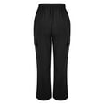 thumbnail image 4 of ShomPort Women's Fall Cotton Linen Trouser Elastic High Waist Baggy Pants Lounge Pants with Pocket, 4 of 8