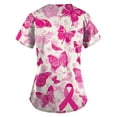 thumbnail image 2 of NAMTYQX Breast Cancer Awareness T-Shirts Blouses for Women Dressy Casual Beige Size L, 2 of 4