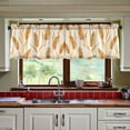 thumbnail image 3 of Yayeee Kitchen Curtains Set of 2 Light Filtering 57"x24" Over Sink Window Panels, Wheat Ears Pattern, 3 of 7