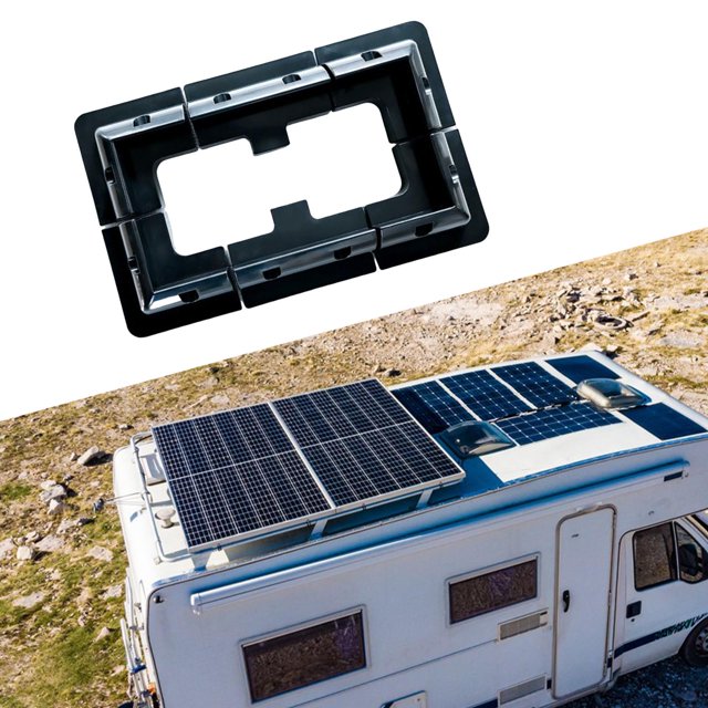 Elodie Solar Panel Mounting Brackets Solar Panel Mounts Kit for Boats Rooftops Black
