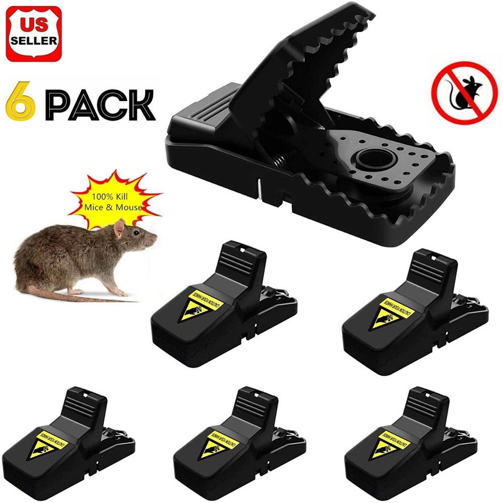 6 Pack Resuable Mouse Traps Rat Trap Rodent Snap Trap Mice Trap Catcher Killer 