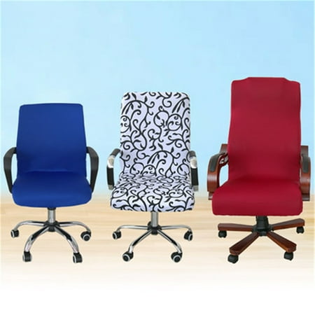 Swivel Rocker Chair Covers Meigar Office Swivel Computer Chair Seat Cover Side Zipper Design Arm Chair Protector Cover Recouvre Chaise Stretch Rotating Lift Chair Cover Seat Decoration ()