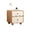 Large, variant on Cream Larch Wood Nightstand with 2 Drawers for Bedroom Storage
