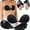 Black, variant on ToBeInStyle Women's Reusable Self Adhesive Round Shaped Silicone Breast Enhancer Bra