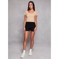 thumbnail image 2 of Womens Rib Knit Scoop Neck Crop Top, 2 of 3