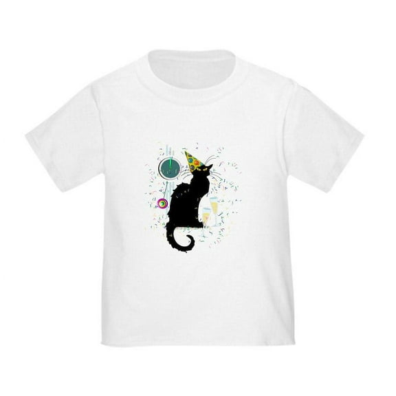 CafePress - Chat Noir New Years Party Countdown T Shirt - Cute Toddler T-Shirt, 100% Cotton