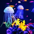 thumbnail image 2 of Decoración de medusas para pecera, adornos fluorescentes de silicona para medusas, decoración de acuario con ventosa, morado, 2,3 "x 5,9", 2 of 7