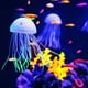 thumbnail image 2 of Decoración de medusas para pecera, adornos fluorescentes de silicona para medusas, decoración de acuario con ventosa, rosa, 2,8 "x 5,5", 2 of 7