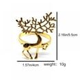 thumbnail image 4 of Christmas Napkin Rings Set of 6, Gold/Silver Xmas Tree Snowflake Elk Napkin Holder Rings for Christmas Wedding Holiday Dinner Table Decoration, 4 of 4