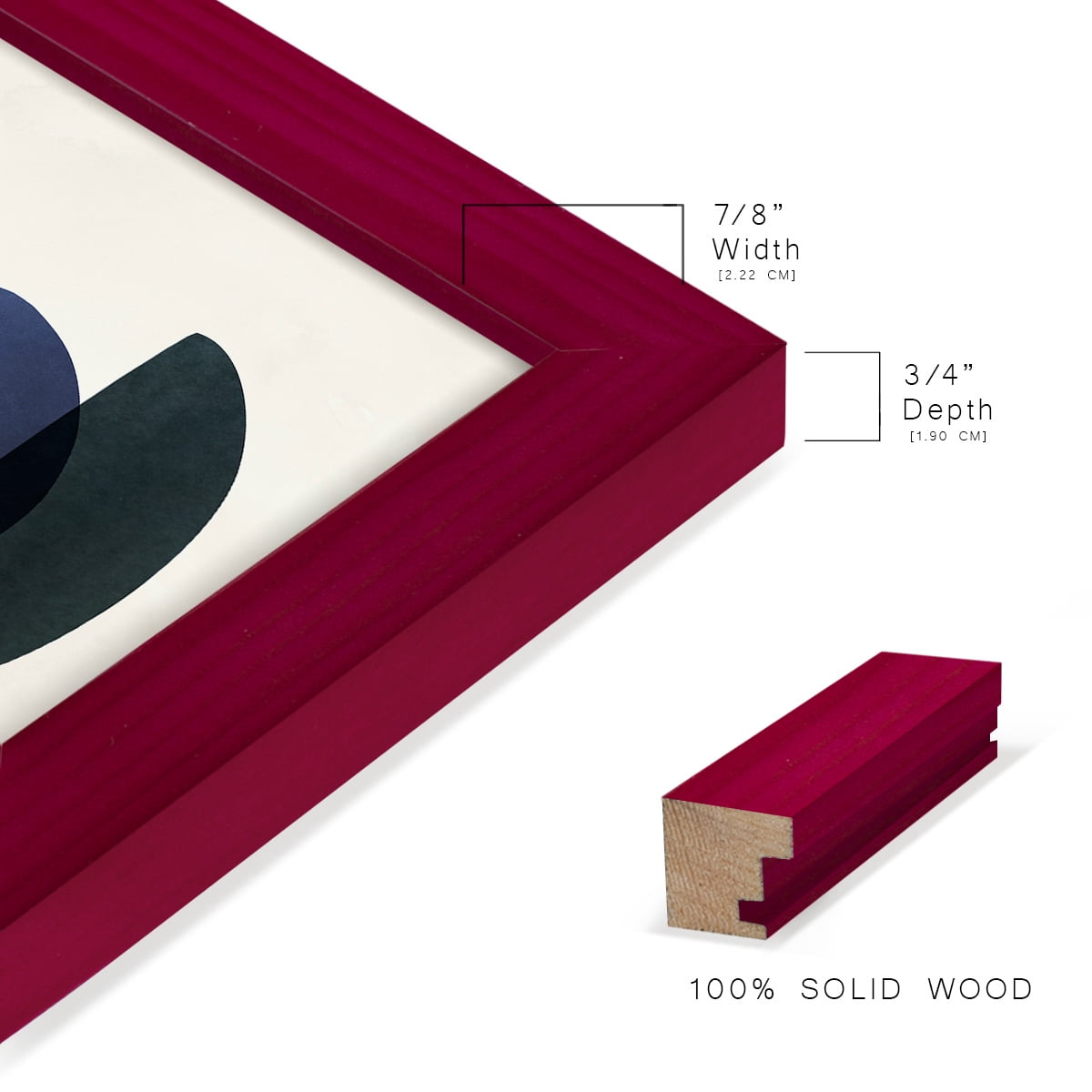 Mod Pods II -Framed Print w/glass-Cherry Red