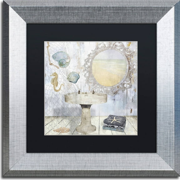 Trademark Fine Art "Beach House II" Canvas Art by Color Bakery, Black Matte, Silver Frame