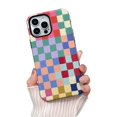 thumbnail image 1 of Branple Compatible Con Iphone 14 Plus Funda Linda Simple Colorida A Cuadros Con Tpu Suave Y Delgado A Prueba De Golpes Y Fundas Protectoras De Pc Rígidas Para Mujeres/Hombres Diseñadas Para Iphone 14, 1 of 5