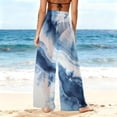 thumbnail image 7 of Hrsba Chiffon Long Pants For Women Light Bohemian Print Wide Leg Loose Fit Pants, 7 of 7