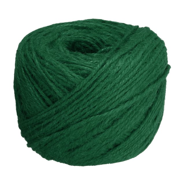 Uxcell 328 Feet Natural Jute Twine String, 2mm Twine Rope for DIY Crafts, Dark Green