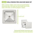 thumbnail image 2 of Champion Sports Hollywood Pro - Ensemble de base Ancre - 38.1 x 38.1 x 7.62 cm - Blanc (Lot de 3), 2 of 4