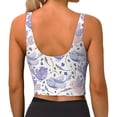 thumbnail image 4 of Uemuo Lavender Flowers Pattern Women's Sports Bra - High Impact Support, Breathable, and Comfortable Athletic Bra for Running, Yoga, and Workouts, 4 of 9
