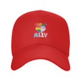 thumbnail image 2 of Pride Month LGBTQ Gay Pride Ally Baseball Cap Adjustable Trucker Sun Hat Outdoor Sport Casquette Hats for Men Women Red, 2 of 7