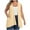 Beige, variant on SEAOPEN Women's Sleeveless Open Front Cardigan Vest Lightweight Cool Coat Purple,XXL