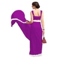 thumbnail image 4 of Women's Georgette Partywear Saree Ruffle Frill Sari with Readymade Blouse , Color: Purple | Size: 36, 4 of 6