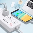 thumbnail image 4 of Bande d'Alimentation Intelligente WiFi, Protecteur de Surtension, 4 USB, Compatible avec..., 4 of 9