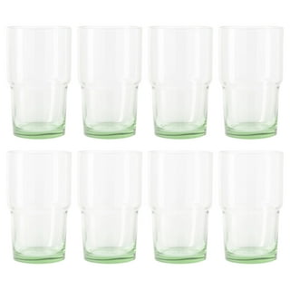 Clear Drinking Glasses 8 TOTAL, Set of Four 10 oz and Set of Four 16 oz