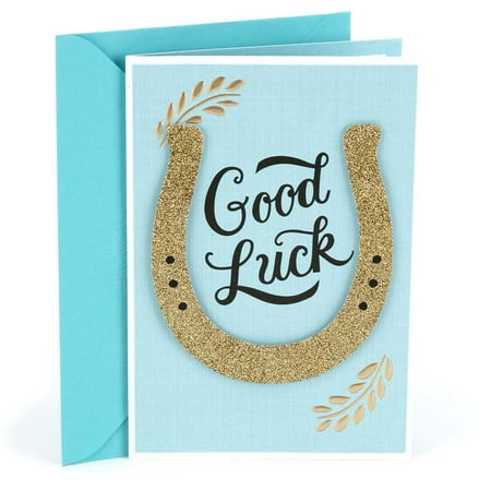 Hallmark, Horseshoe, Good Luck Greeting Card (Best Of Luck Cards For New Job)