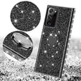 thumbnail image 5 of Compatible for Samsung Galaxy A51 Case, SOGA Glitter Diamond Rhinestone TPU Phone Cover with Ring Stand and Lanyard Girls Women Cover (Black), 5 of 5