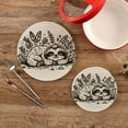 thumbnail image 2 of Hand Drawn Sloth Sleeps Pot Holders Set Trivets Hot Pads Cotton Mats for Cooking, 2 of 7