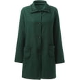 thumbnail image 5 of Women's Coat Casual Design Sense Stand Solid Color Coat Wool Blend Overcoat for Women, 5 of 5