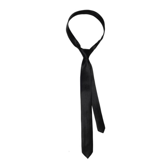 lanema Women Satined Skinny Tie Skinny Scarf Cool Uniform Tie Long Necktie Satined Tie for Night Event Dressingup