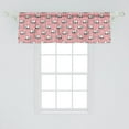 thumbnail image 2 of Ambesonne Panda Window Valance, Monochrome Bears and Hearts, 42" x 18", Pink and Dark Seafoam, 2 of 3