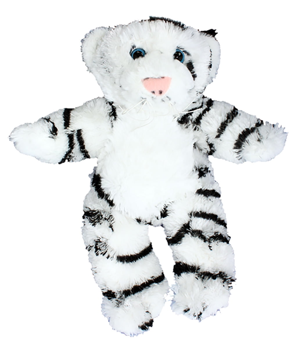 cuddly soft 8 inch stuffed white tiger...we stuff 'em...you love 'em!