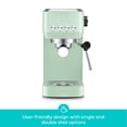 thumbnail image 4 of CASABREWS 3700 Essential 20 Bar Espresso Coffee Maker with Milk Frother,Compact Cappuccino Machine,1350W Powerful System,Large Removable Water Tank,Pastel Green, 4 of 11