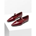 thumbnail image 3 of Patent Pointed Toe Mary Jane Flats for Women, 3 of 8