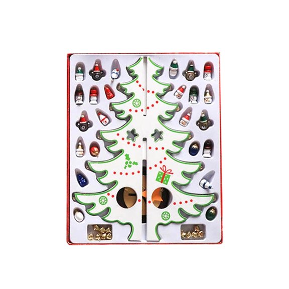 Mini Wooden Christmas Tree Tabletop Ornament for Desk and Shelf, Rustic Xmas Tree Decoration for Home Office, Small Holiday Display Decor for Winter Season 12.2Inch