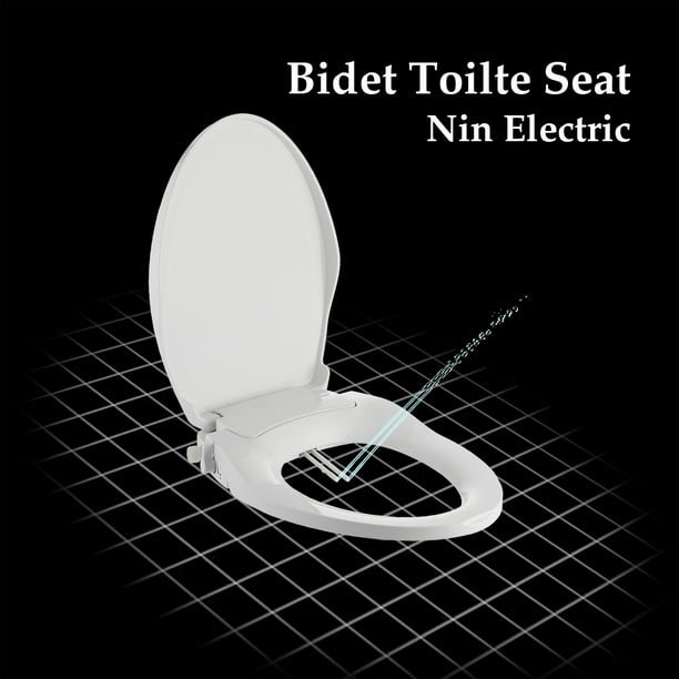 COZ Non Electric Elongated Toilet Bidet Seat with Dual Nozzle Sprayer